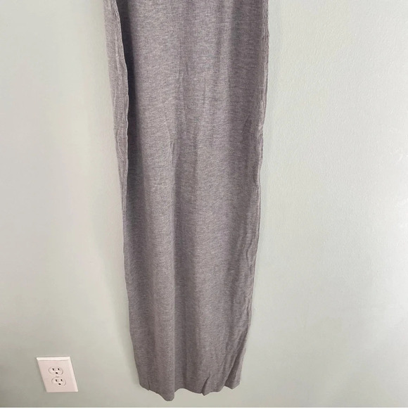 SKIMS Soft Lounge Rib Cutout Nightgown Heather Grey - Picture 6 of 9
